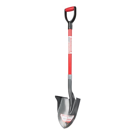 Root Assassin 43 in Overall Length One Shot Garden Shovel, Steel, 31 in Fiberglass D-Handle OS-001